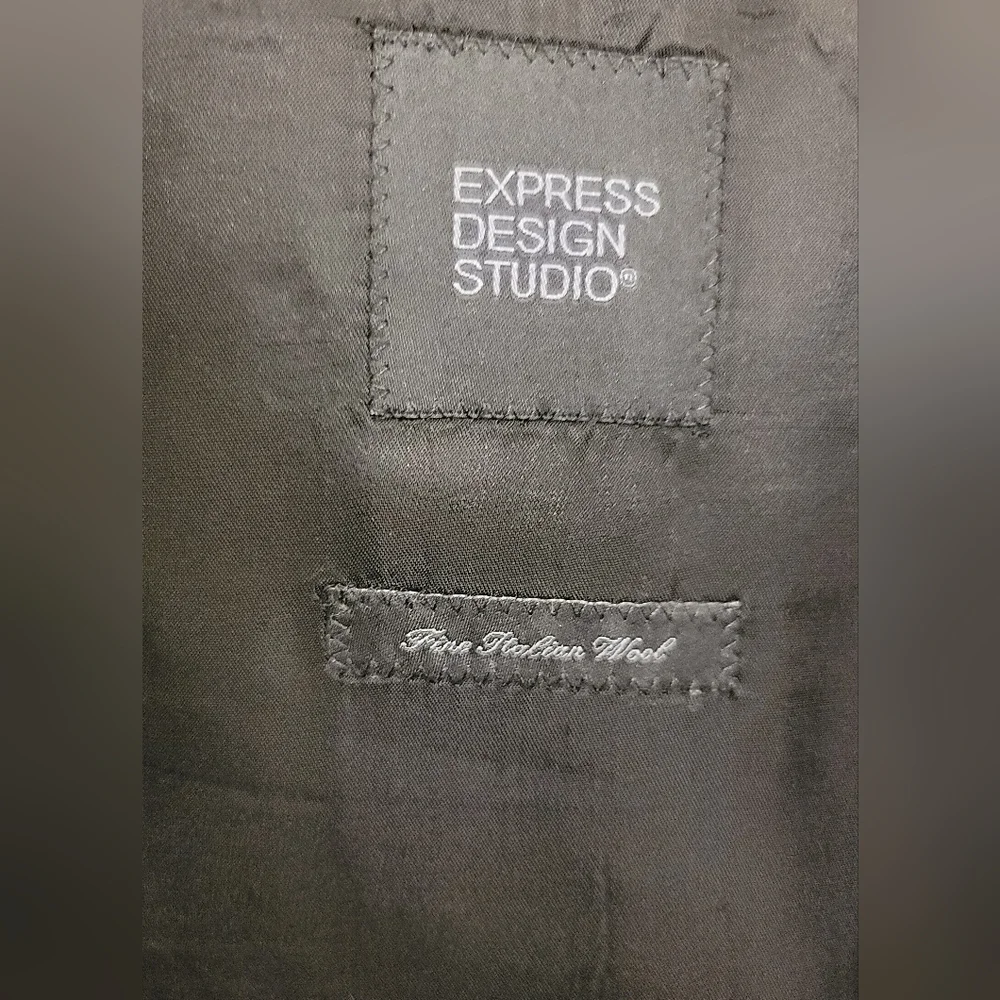 Black Pinstripe Blazer 42L Career Interview‎ Suit Jacket  Express